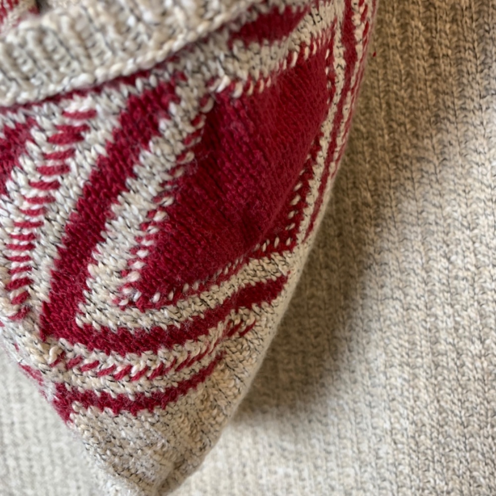 Lucky Brand Aztec Tribal Open Front Hooded Cardigan Size Small Pockets Boho - Picture 12 of 15